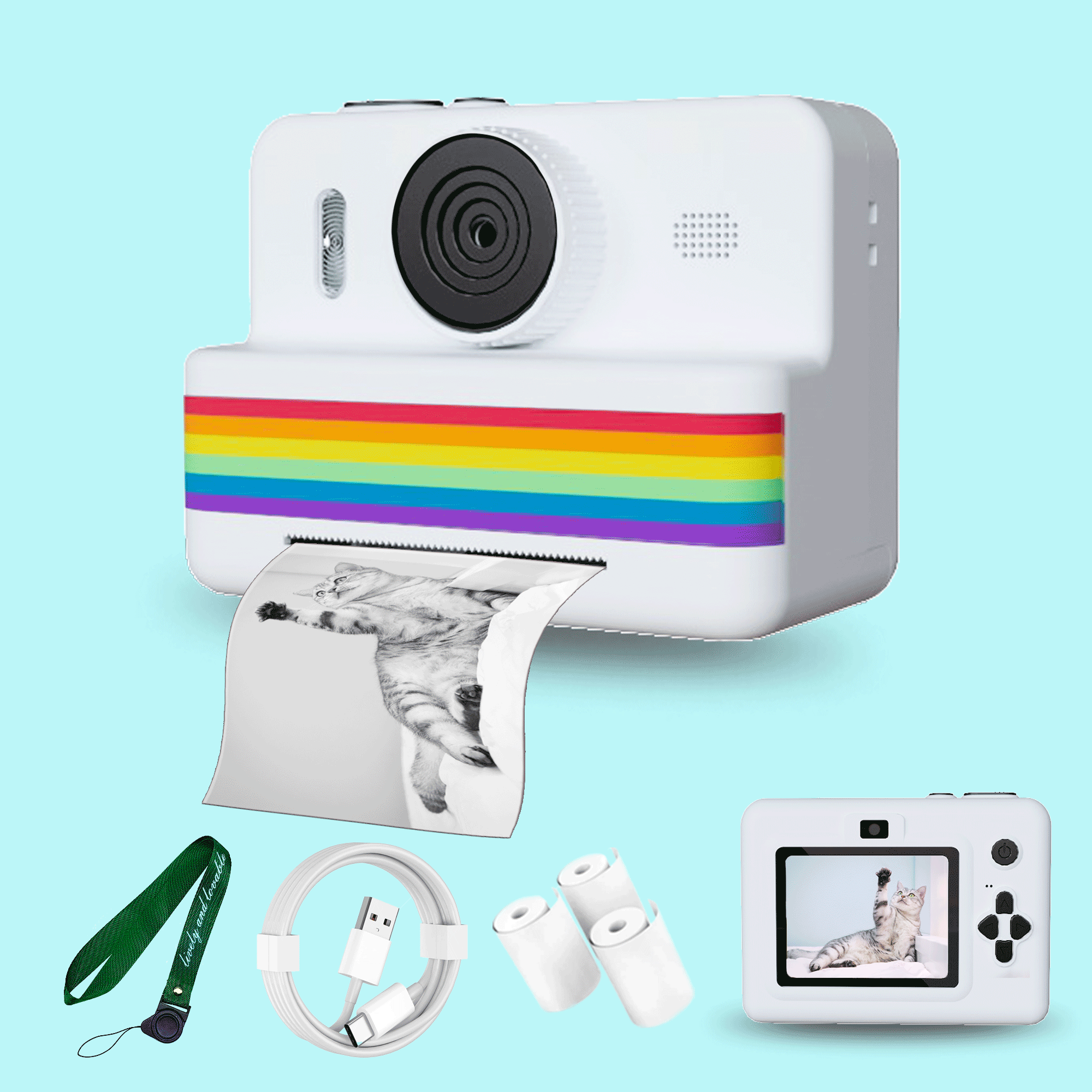 Kids Education Video - 2.8 Inch Instant Print Camera, Digital