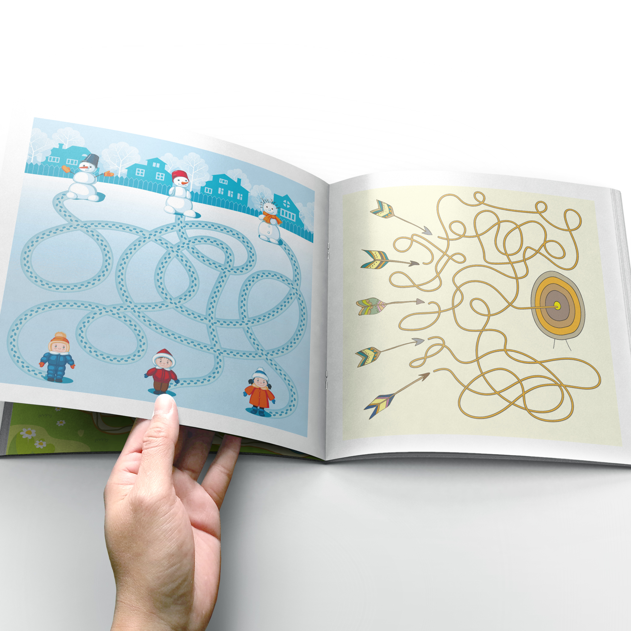 English Kids Education - Interactive Maze Puzzle Book for Kids: