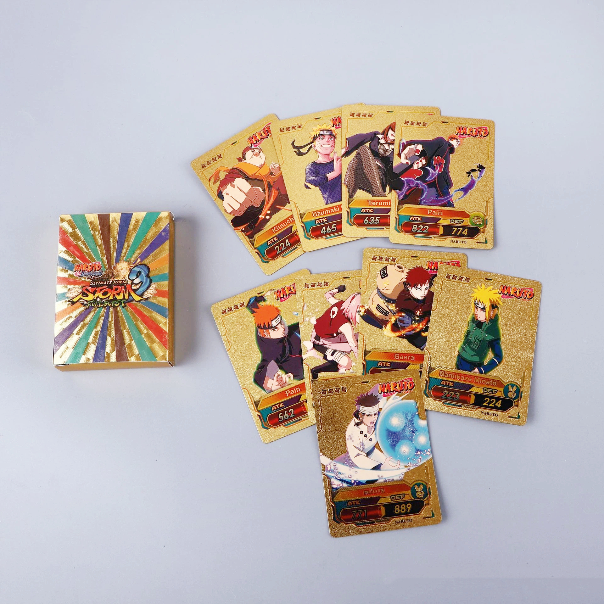 English Kids Education - 55pcs Naruto Card Gold English Series