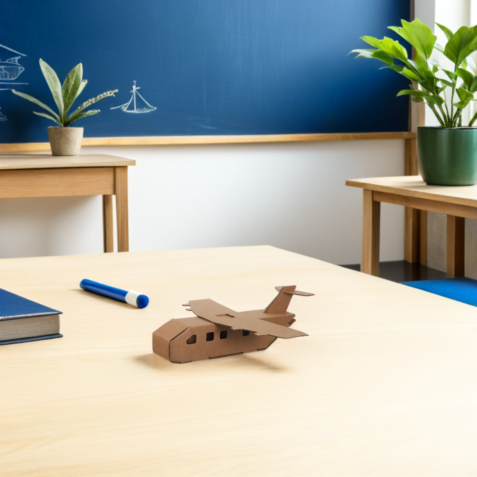 Kids Education Fun - 3Pcs Paper Airplane Kit Cardboard Craft