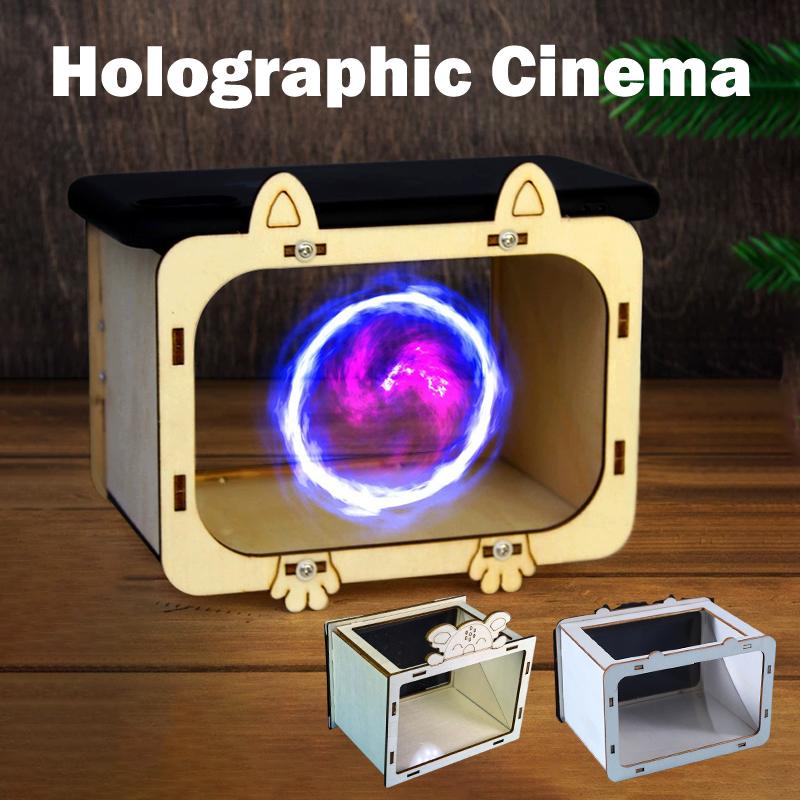 Kids Education Video - DIY Wooden Holographic Cinema 3D Video