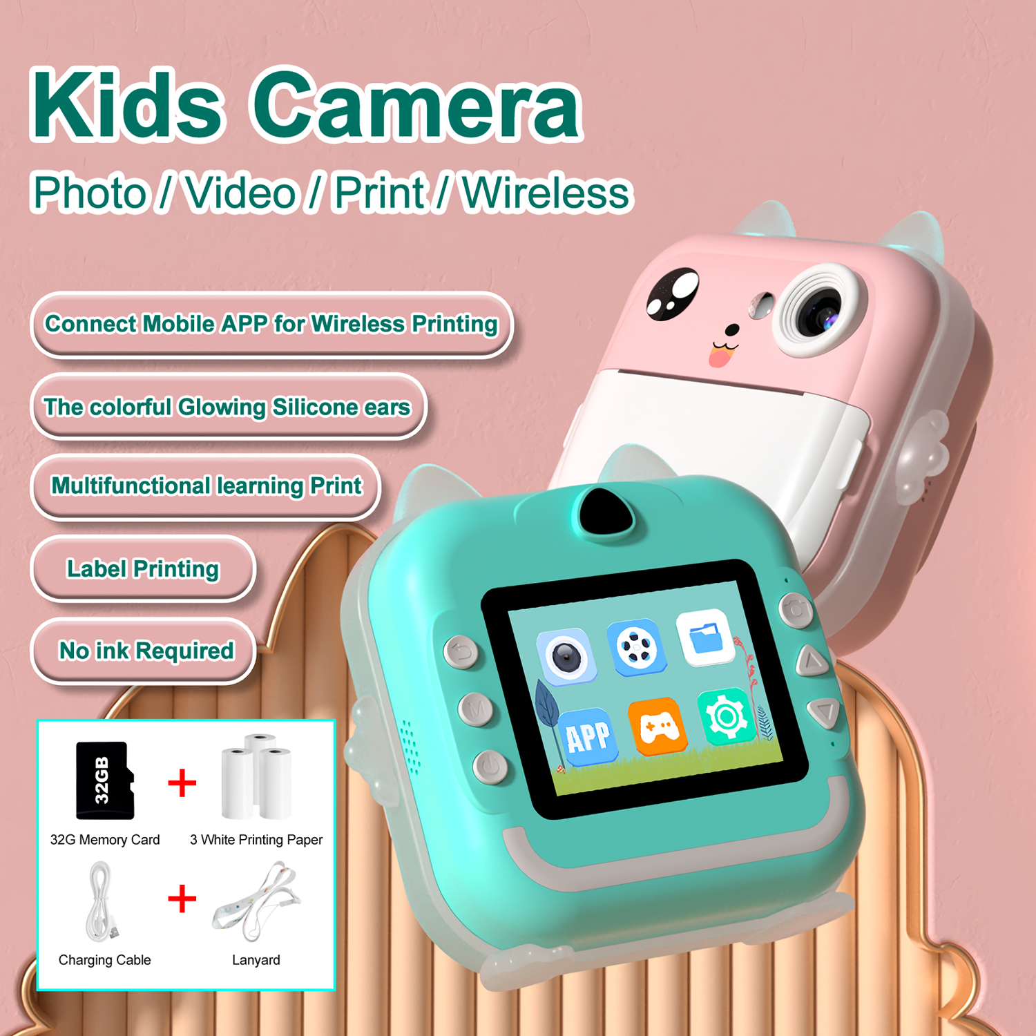 Kids Education Video - Q5 Kids Camera Instant Print Photo