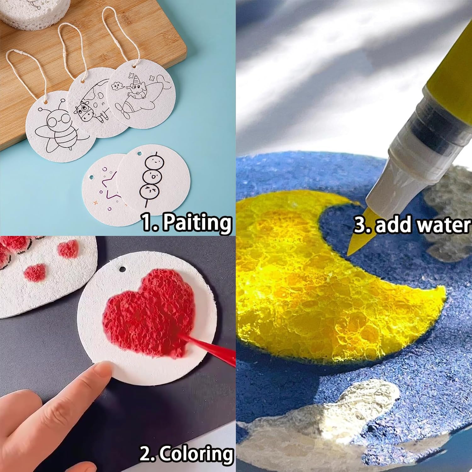 3D Puffy Foam Texture Painting - Kids Education Drawing 리뷰 및 가격