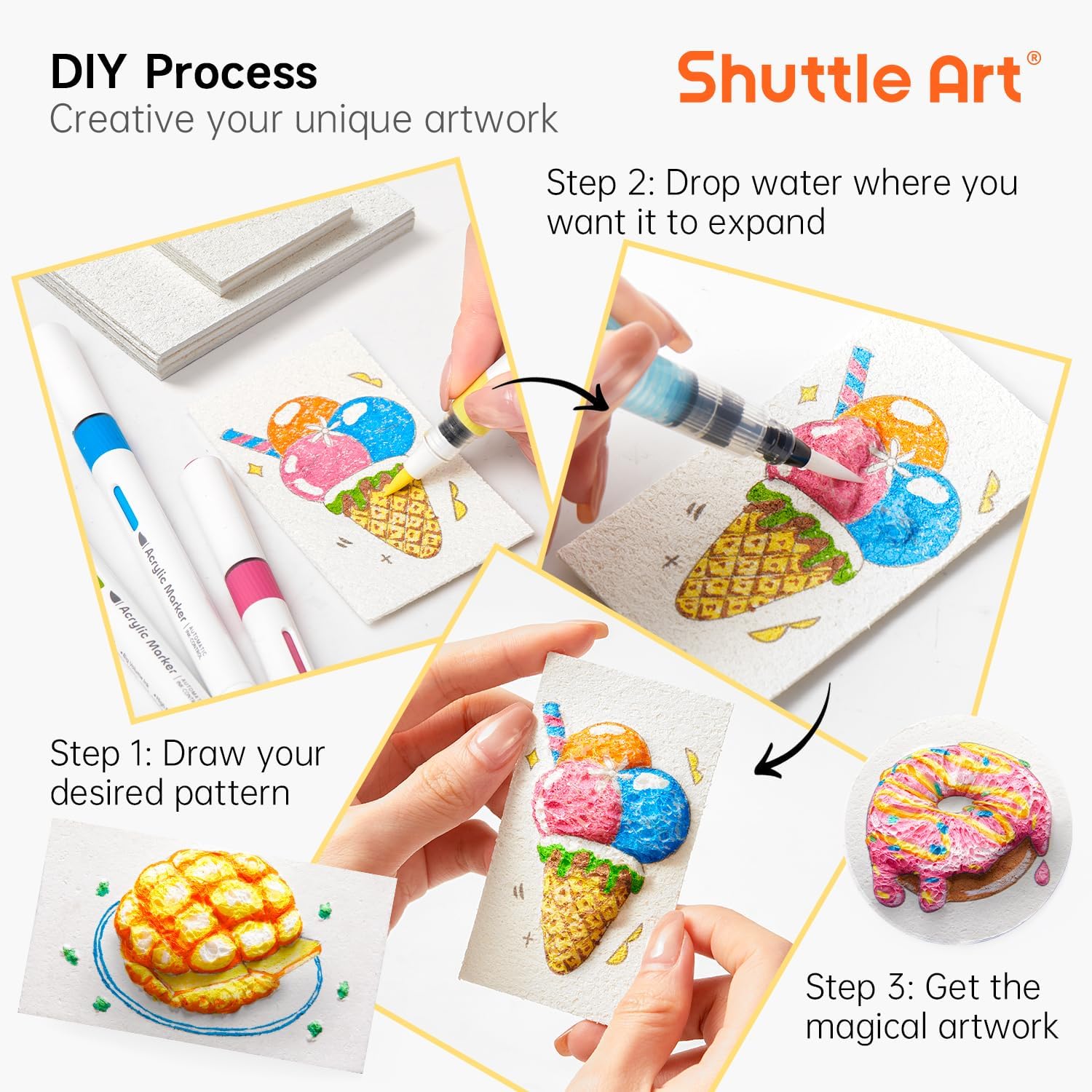 3D Puffy Foam Texture Painting - Kids Education Drawing 리뷰 및 가격