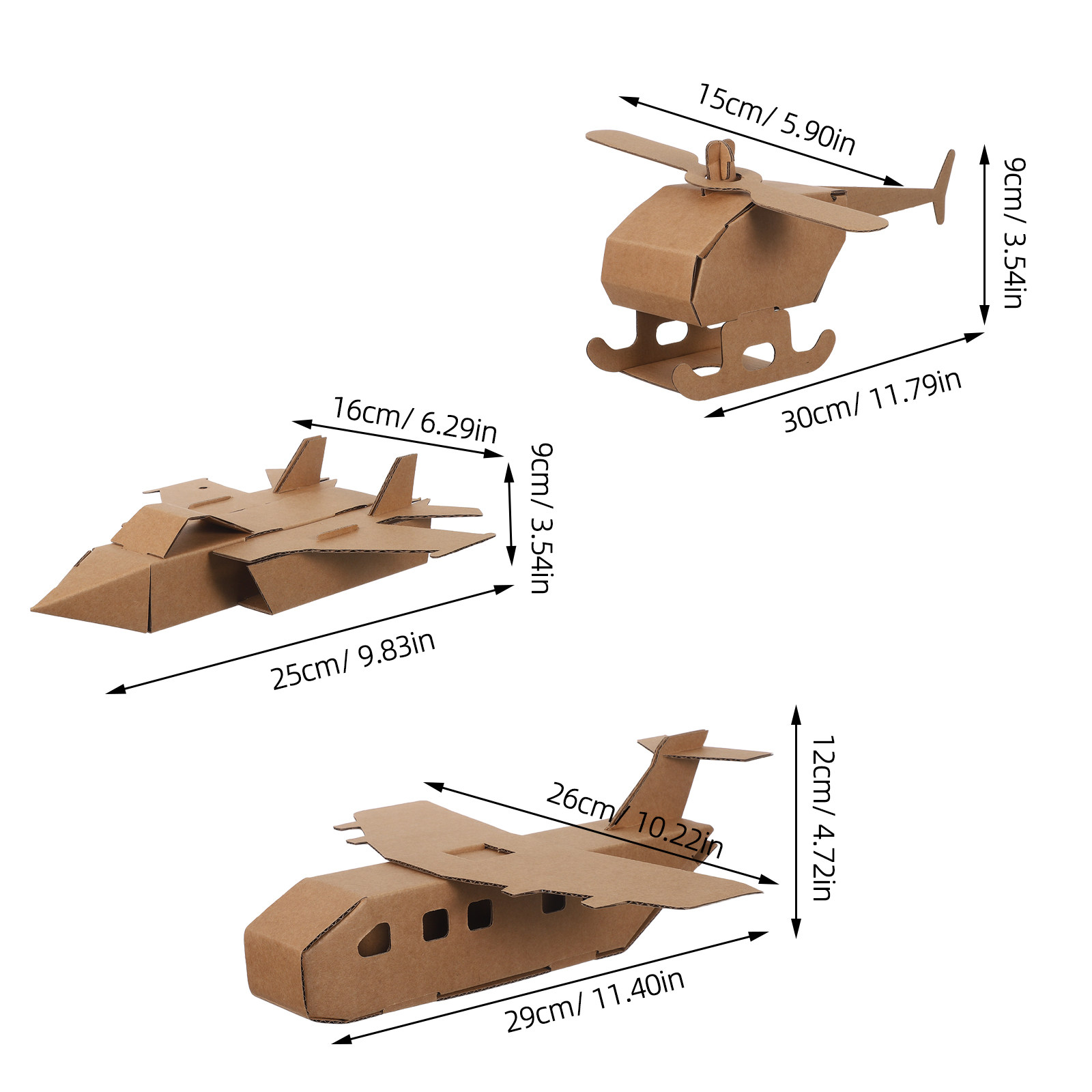 3Pcs Paper Airplane Kit Cardbo - Kids Education Fun 리뷰 및 가격