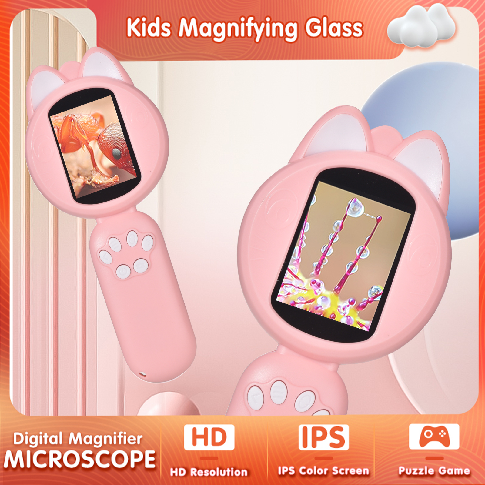 Kids Microscope with 2inch IPS - Kids Education Video 리뷰 및 가격
