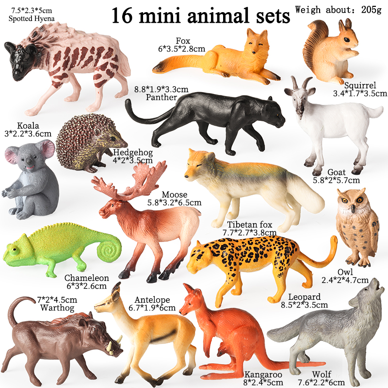 Oenux 16PCS Wild Animals Fores - Kangaroo Kids Education 리뷰 및 가격