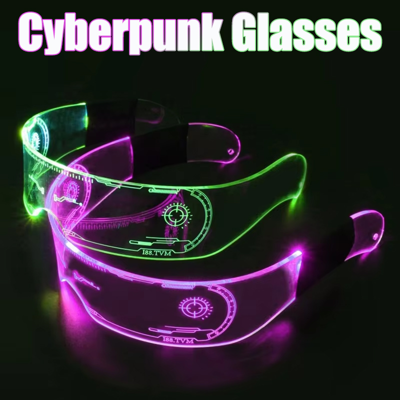 Cyberpunk Electric LED Glasses - English Kids Education 리뷰 및 가격
