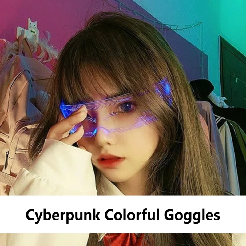 Cyberpunk Electric LED Glasses - English Kids Education 리뷰 및 가격