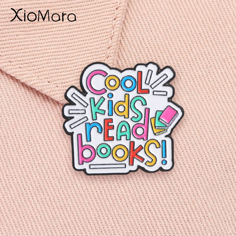 Cool Kids Read Books Enamel Pi - Inspirational Kids Education Quotes 리뷰 및 가격