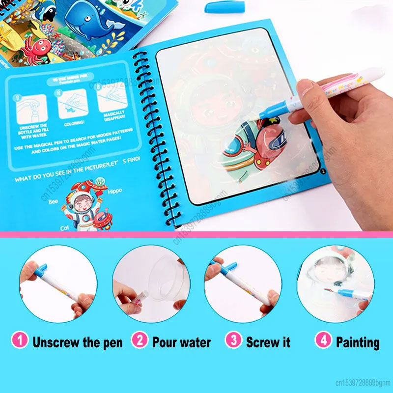 Cartoon Magic Water Painting C - Kids Education Drawing 리뷰 및 가격