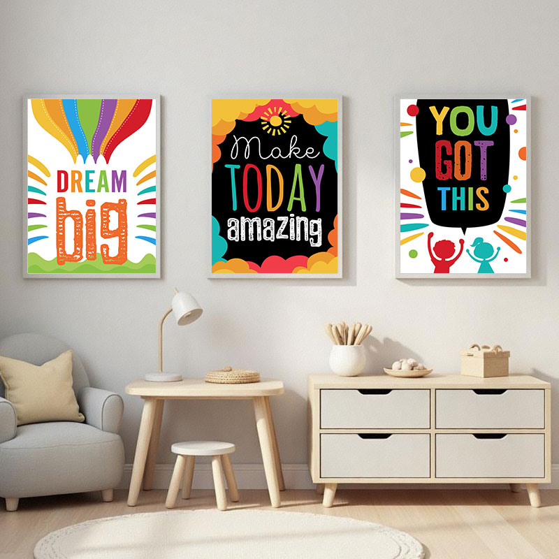 Colorful Cute Dream Big Quotes - Inspirational Kids Education Quotes 리뷰 및 가격