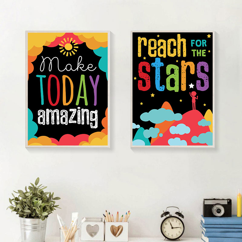 Colorful Cute Dream Big Quotes - Inspirational Kids Education Quotes 리뷰 및 가격