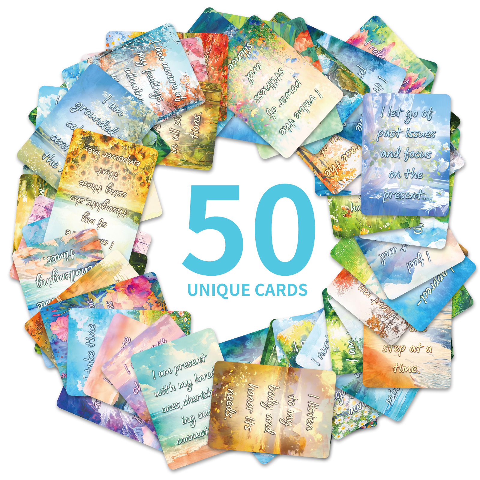50Pcs Watercolor Landscape Ins - Inspirational Kids Education Quotes 리뷰 및 가격